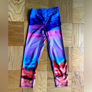 Zara Terez desert sunset printed cropped leggings XS unique/workout/gym/bold